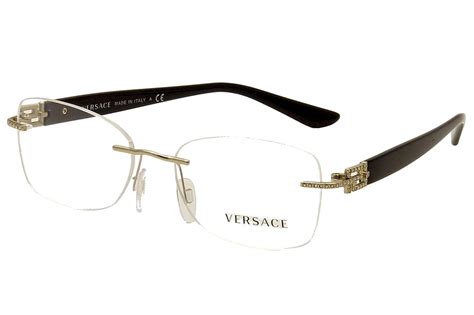 versace prescription eyeglass frames|versace rimless eyeglass frames.